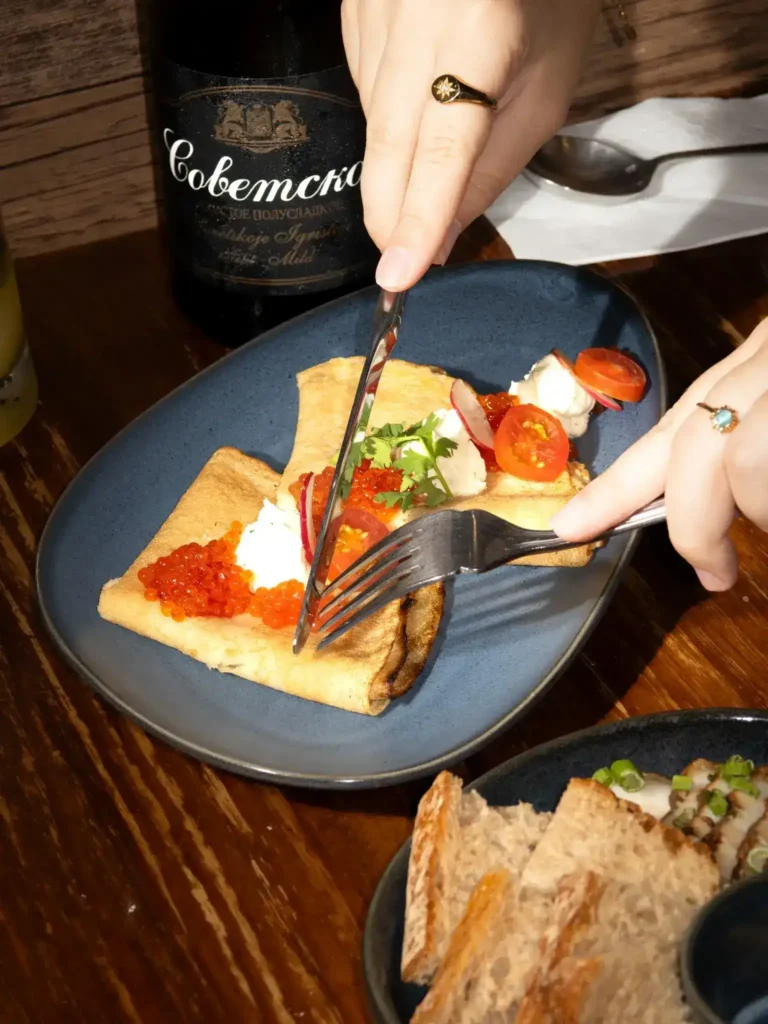 crepes caviar